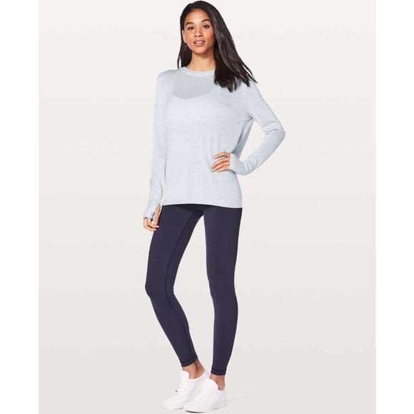 Lululemon Bring It Backbend Sweater in Heathered Alpine White Women's 8 Cashmere - Picture 1 of 14